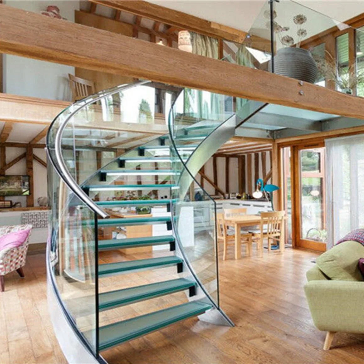 Best-Price-Curved-Glass-Staircases-with-Bent-Glass-Railing-Glass-Spiral-Staircase